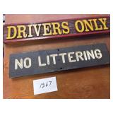 Two wooden signs