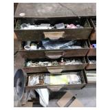 Metal cabinets with all contents (T 10.5", W 35",