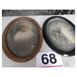 Curved glass oval pictures