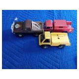 Plastic trucks metal yellow truck