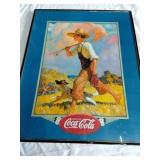 Vintage fisherman Coca-Cola picture