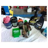 Spray wax, Ford car light, koozies
