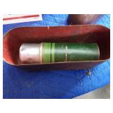 Vintage green thermos bottle