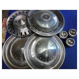 Mercury, spitfrire, pontiac hubcaps and Corvette