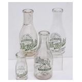 4 Klondike, Elkin, NC Round Milk Bottles