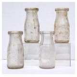 4 Edwood Farm Embossed Round Half Pint Bottles
