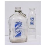 2 Cline-Land Dairy-Cherryville, NC Square Bottles
