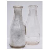 2 Swannanoa, NC Embossed Round Milk Bottles