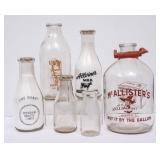 6 Mid West Milk Bottles