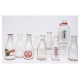 Lot of 9 Northeast Milk Bottles