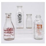 4 Virginia Milk Bottles