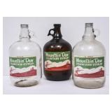 3 Mountain Dew Gallon Syrup Bottles