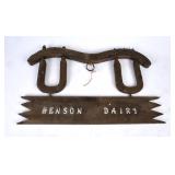 Henson Dairy Wood Sign
