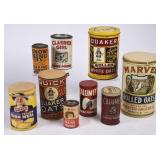 Vintage Oats, Baking Powder & More Tins/Boxes