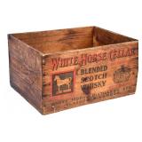 White Horse Cellar Scotch Whiskey Wood Crate