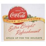Vintage Coca-Cola Cardboard Advertising Sign