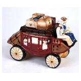 NIB Wells Fargo Co Ceramic Stage Coach Cookie Jar