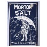 Morton Salt Porcelain Metal Sign