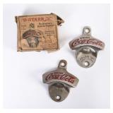 2 Coca-Cola Starr "X" Stationary Bottle Openers