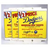 3 1988 Dodgers Cardboard Advertisements