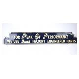 C. 1940s Buick Factory Parts Metal Sign