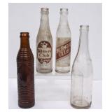 4 Biltmore Club Straight Side Soda Bottles