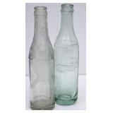 2 Pepsi:Cola Double Dot Straight Side Soda Bottles