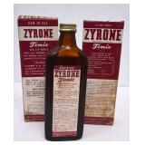 2 Zyrone Tonic Bottles in Original Boxes