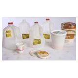 Vintage Biltmore Milk Jugs, Ice Cream Tubs, More