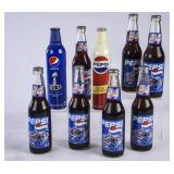 7 Pepsi Racing 24 Filled 12oz Glass Bottles & More