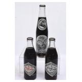 3 Coca-Cola Commemorative Clear Glass Bottles