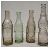 4 Embossed Straight Side Bottles
