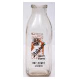 Biltmore Square Quart Clear Milk Bottle
