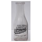 Biltmore Round Quart Clear Milk Bottle