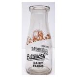 Biltmore STORE Round Pint Clear Milk Bottle