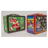2 King-Sealy "NFL" Metal Lunch Boxes