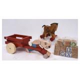 Lot of Vintage Wood Toys