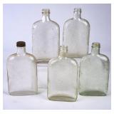 Lot of 5 Spider Web Whisky Bottles