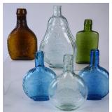 6 Embossed Colored Animal Bottles