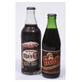 Old Fashion & Frostie Filled Glass Soda Bottles