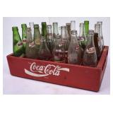 24 Glass Soda Bottles Super-Lot w/ Coca-Cola Crate