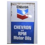 Chevron and RPM Motor Oils Large Metal Sign