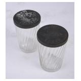 2 Helme Quality Snuff Lidded Jars