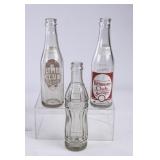 3 Biltmore Club Clear Glass 7oz Bottles