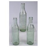 3 Coca-Cola Embossed 6oz Bottles, Greenville SC