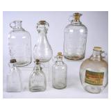 7 White House Clear Glass Bottles