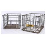 2 Biltmore Dairy Farms Metal Wire Crates