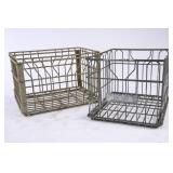 2 Biltmore Dairy Farms Metal Wire Crates