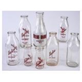 8 Skyline Dairies, Asheville NC Clear Milk Bottles