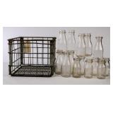 Biltmore Wire Crate w/Various Round Bottles